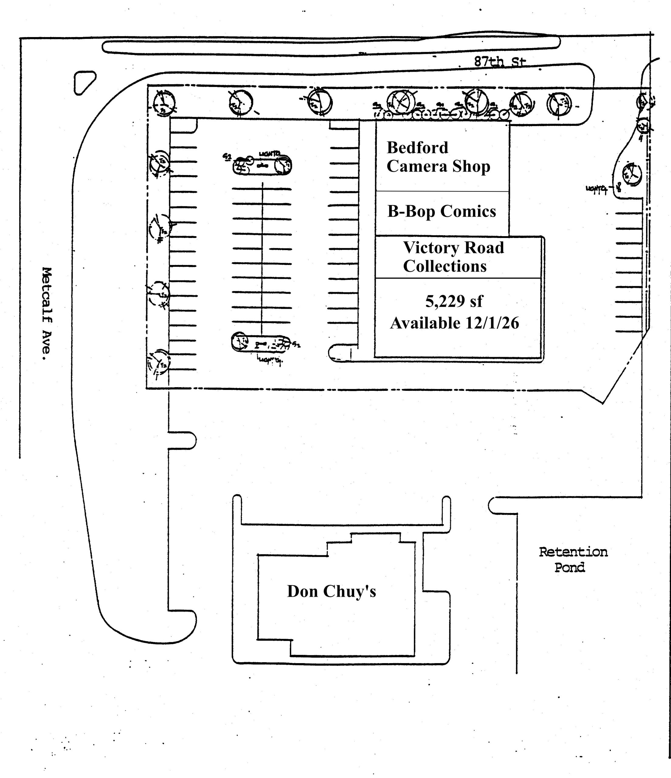 Metcalf site plan - 8709, 8715, 8721, and 8725 Metcalf (for web